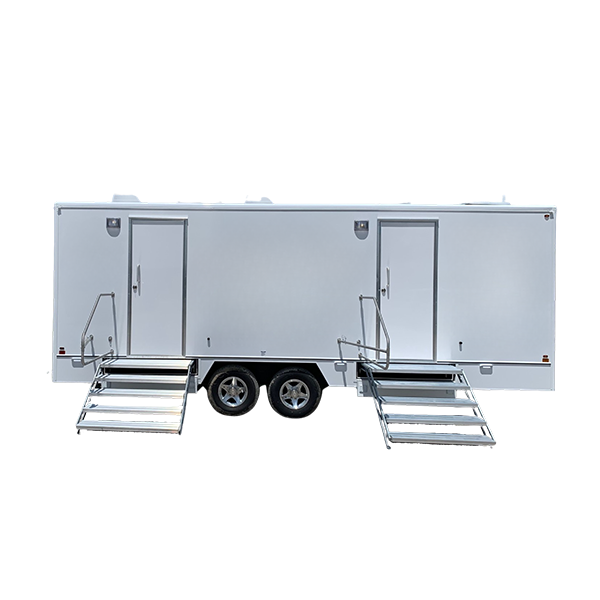 Laundry trailer rental equipped with commercial washers and dryers for disaster and emergency response teams