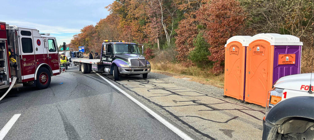 Portable restrooms rapidly deployed by The Throne Depot to support emergency services and first responders