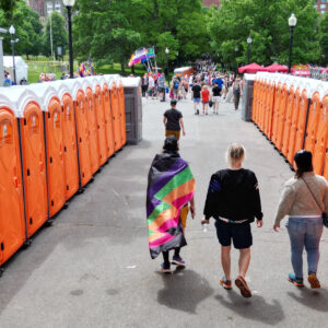Portable toilets and restroom trailers by The Throne Depot across Suffolk County, MA for events and worksites