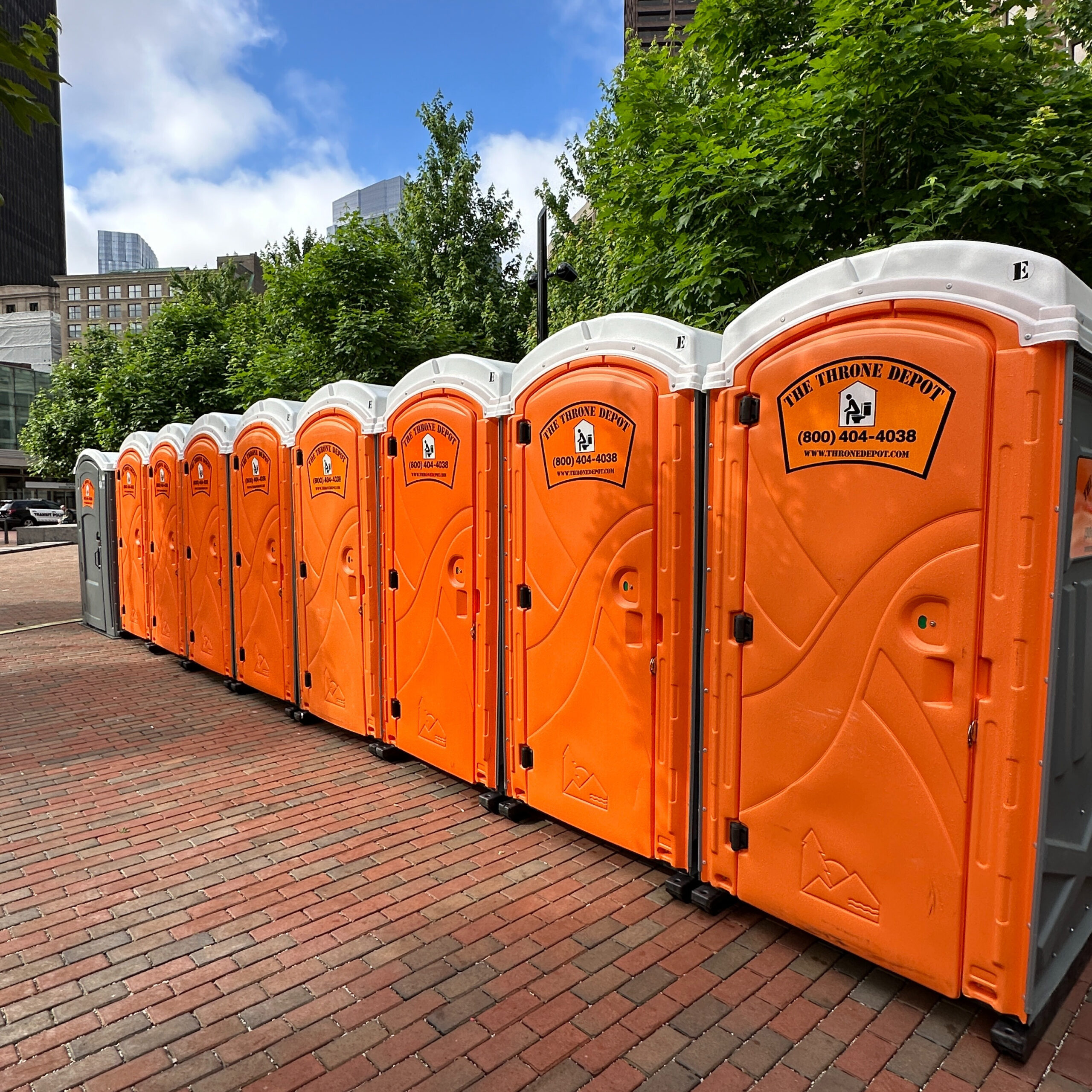 Portable restroom and restroom trailer rentals for construction sites, events, and municipal customers by The Throne Depot