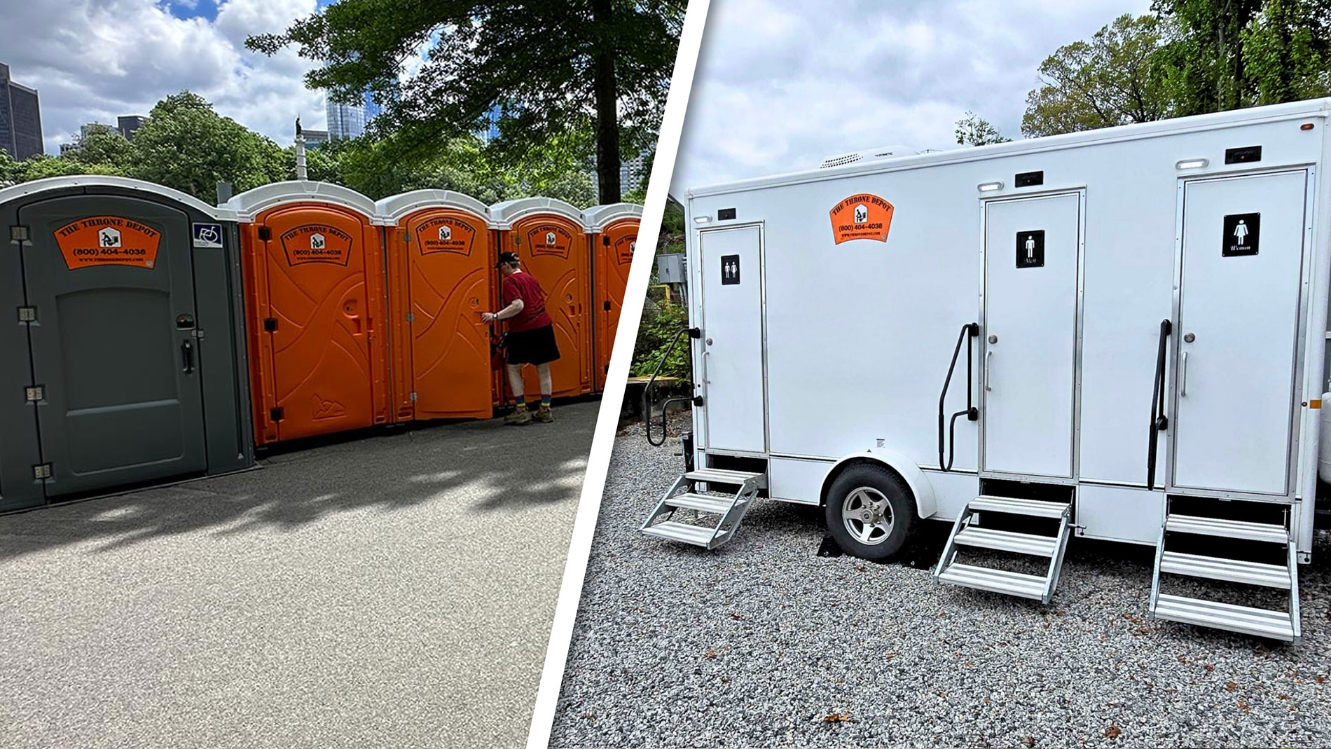 Throne Depot Restrooms vs their larger trailers